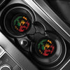 Rasta Peace Sign Print Car Coasters