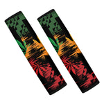 Rasta Peace Sign Print Car Seat Belt Covers