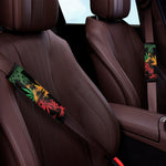 Rasta Peace Sign Print Car Seat Belt Covers