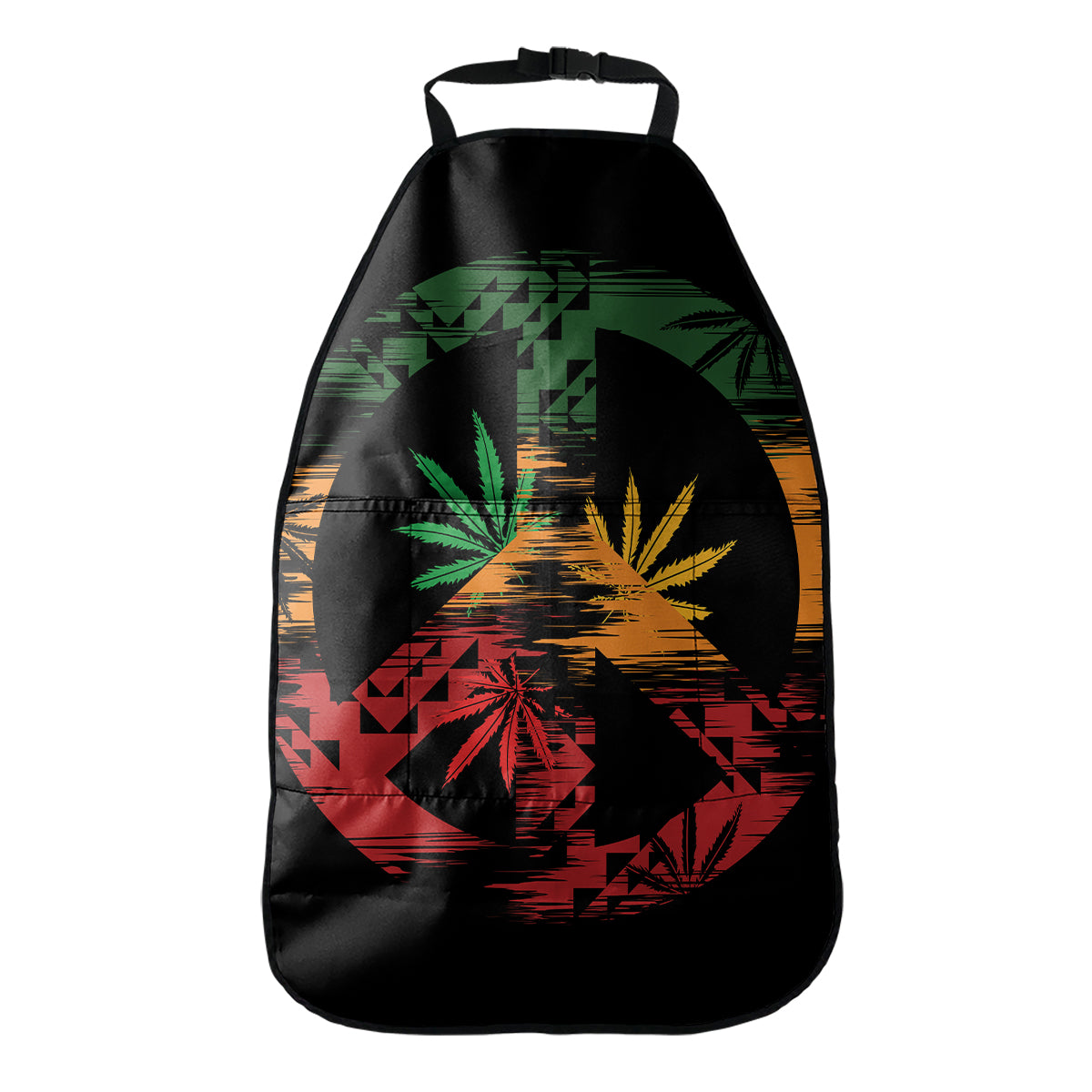 Rasta Peace Sign Print Car Seat Organizers