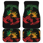 Rasta Peace Sign Print Front and Back Car Floor Mats