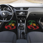 Rasta Peace Sign Print Front and Back Car Floor Mats