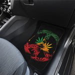 Rasta Peace Sign Print Front and Back Car Floor Mats