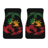 Rasta Peace Sign Print Front Car Floor Mats