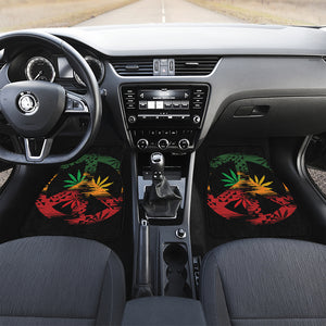 Rasta Peace Sign Print Front Car Floor Mats