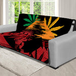 Rasta Peace Sign Print Futon Protector