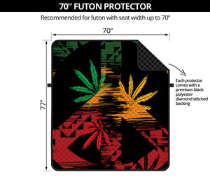 Rasta Peace Sign Print Futon Protector