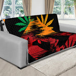 Rasta Peace Sign Print Futon Protector