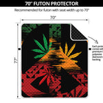 Rasta Peace Sign Print Futon Protector