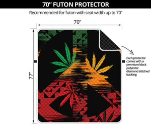 Rasta Peace Sign Print Futon Protector