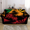 Rasta Peace Sign Print Loveseat Slipcover