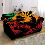 Rasta Peace Sign Print Loveseat Slipcover