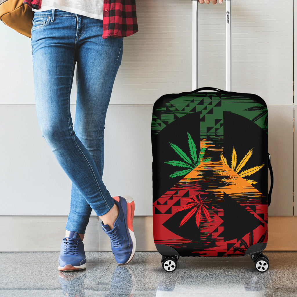 Rasta Peace Sign Print Luggage Cover