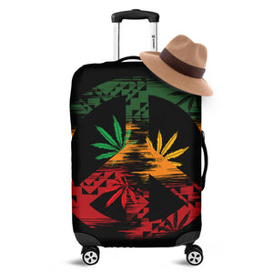 Rasta Peace Sign Print Luggage Cover