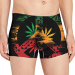 Rasta Peace Sign Print Men's Boxer Briefs