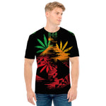 Rasta Peace Sign Print Men's T-Shirt