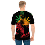 Rasta Peace Sign Print Men's T-Shirt