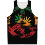 Rasta Peace Sign Print Men's Tank Top