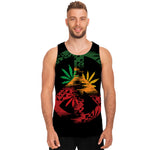 Rasta Peace Sign Print Men's Tank Top