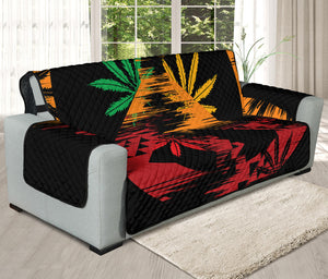 Rasta Peace Sign Print Oversized Sofa Protector