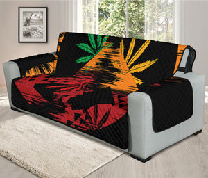 Rasta Peace Sign Print Oversized Sofa Protector