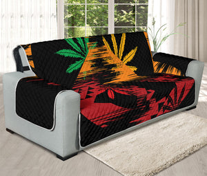 Rasta Peace Sign Print Oversized Sofa Protector