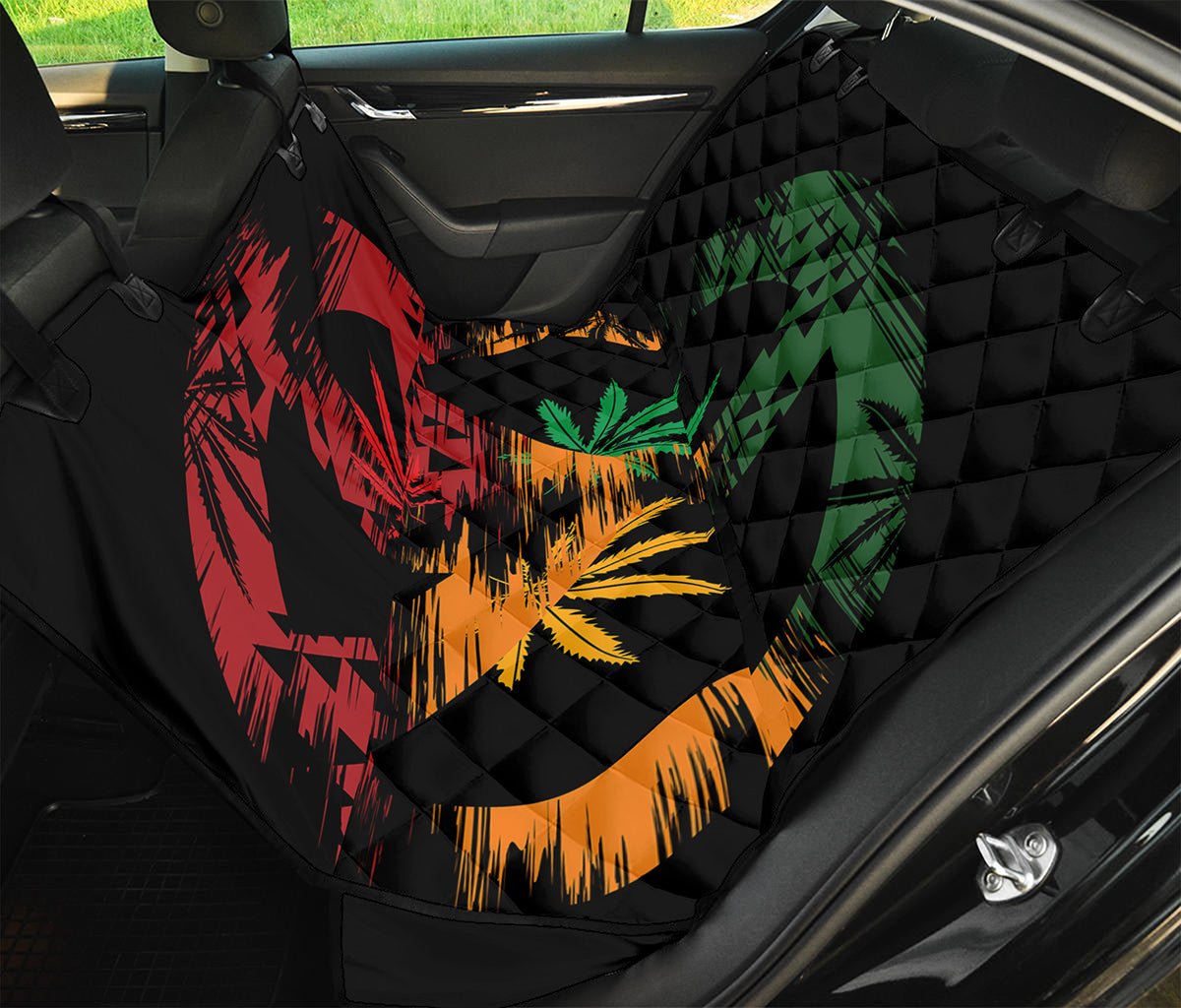 Rasta Peace Sign Print Pet Car Back Seat Cover