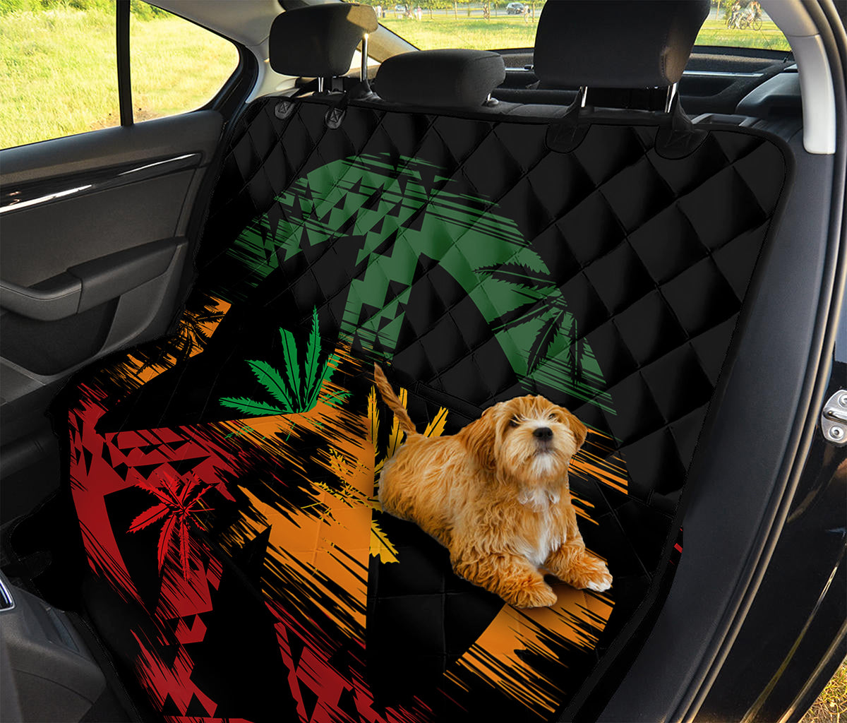 Rasta Peace Sign Print Pet Car Back Seat Cover