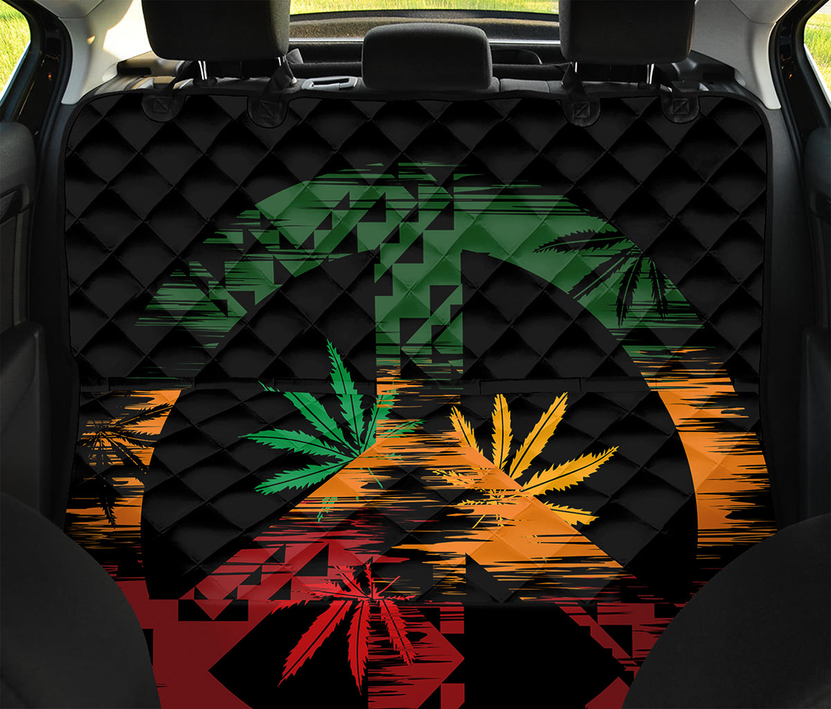 Rasta Peace Sign Print Pet Car Back Seat Cover