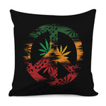Rasta Peace Sign Print Pillow Cover
