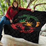 Rasta Peace Sign Print Quilt