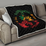 Rasta Peace Sign Print Quilt