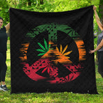 Rasta Peace Sign Print Quilt