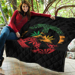 Rasta Peace Sign Print Quilt