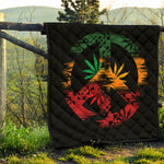 Rasta Peace Sign Print Quilt