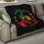 Rasta Peace Sign Print Quilt