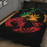 Rasta Peace Sign Print Quilt Bed Set