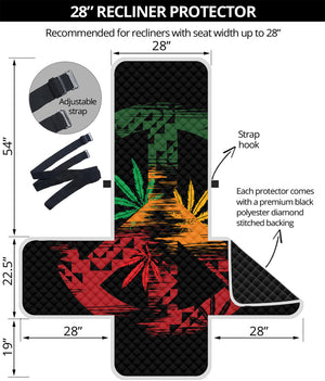 Rasta Peace Sign Print Recliner Protector