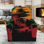 Rasta Peace Sign Print Recliner Slipcover