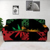 Rasta Peace Sign Print Sofa Cover