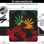 Rasta Peace Sign Print Sofa Protector