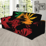 Rasta Peace Sign Print Sofa Slipcover