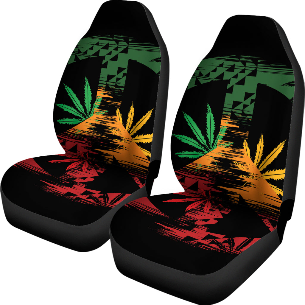 Rasta Peace Sign Print Universal Fit Car Seat Covers