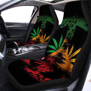 Rasta Peace Sign Print Universal Fit Car Seat Covers