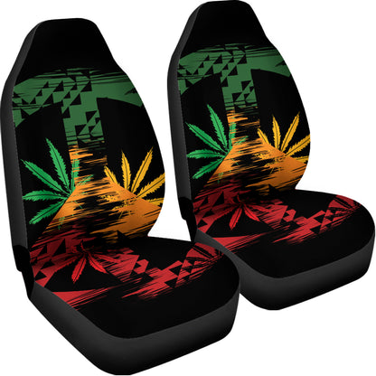 Rasta Peace Sign Print Universal Fit Car Seat Covers