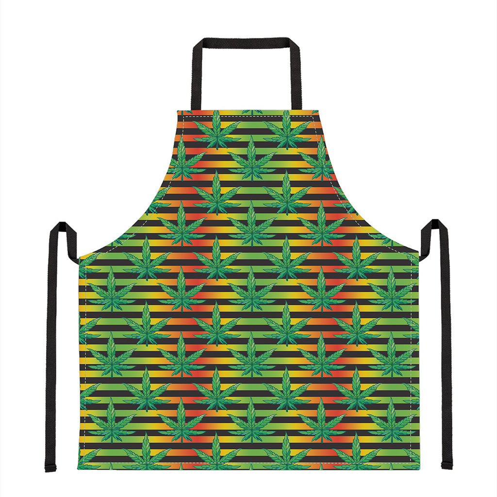 Rasta Striped Pattern Print Apron