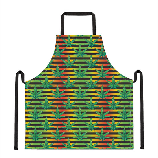 Rasta Striped Pattern Print Apron