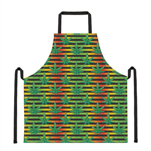 Rasta Striped Pattern Print Apron