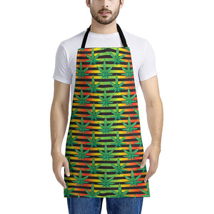 Rasta Striped Pattern Print Apron