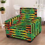 Rasta Striped Pattern Print Armchair Slipcover